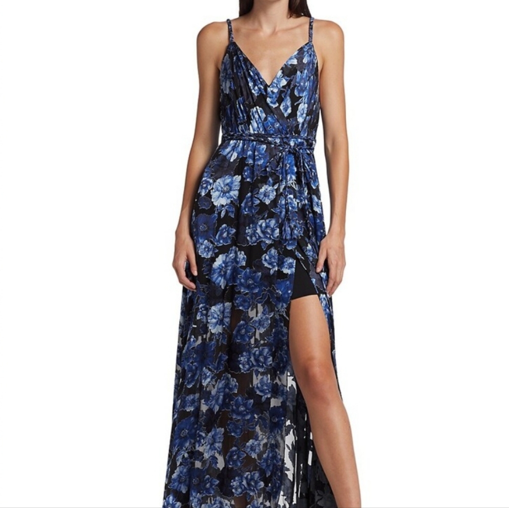 Alice and Olivia Samantha Wrap Maxi Dress